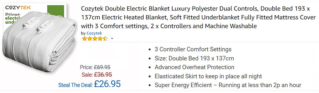 Cozytek Double Electric Blankets