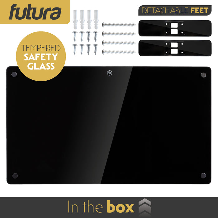 Futura Electric Glass Panel Heater 1500W Black