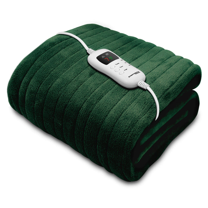 Dreamcatcher Luxurious Electric Heated Throw Green 160 x 120cm Soft Fleece Blanket