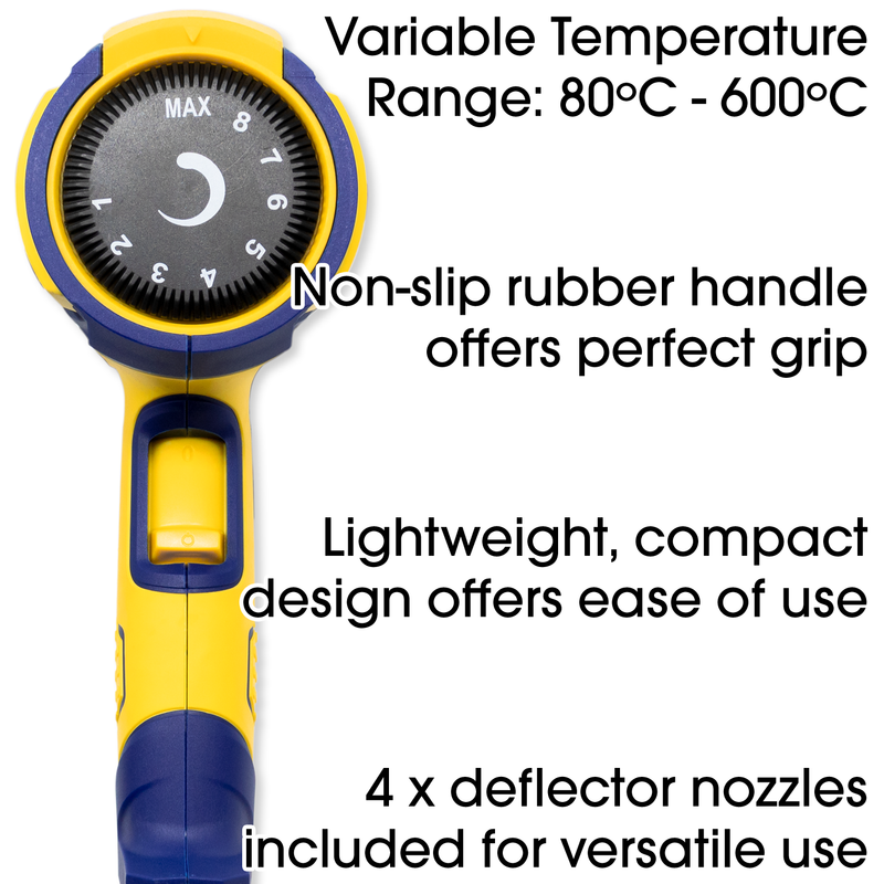 Skotek Heat Gun Variable Temp Control Ideal for Soldering | 2000W