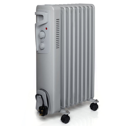 Futura 2000W Futura Oil Filled Radiator Electric Heater 11 Fin - Grey 2500W