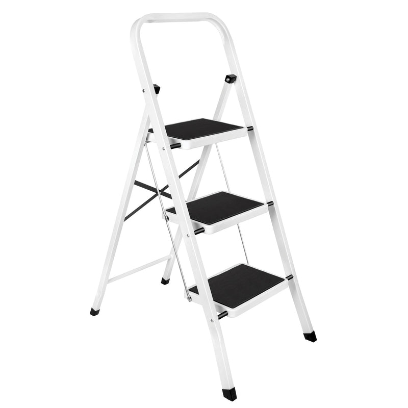 Futura 2, 3 & 4 Step Ladder Folding Step Stool Heavy Duty 150Kg Capacity | Grey, Black & White