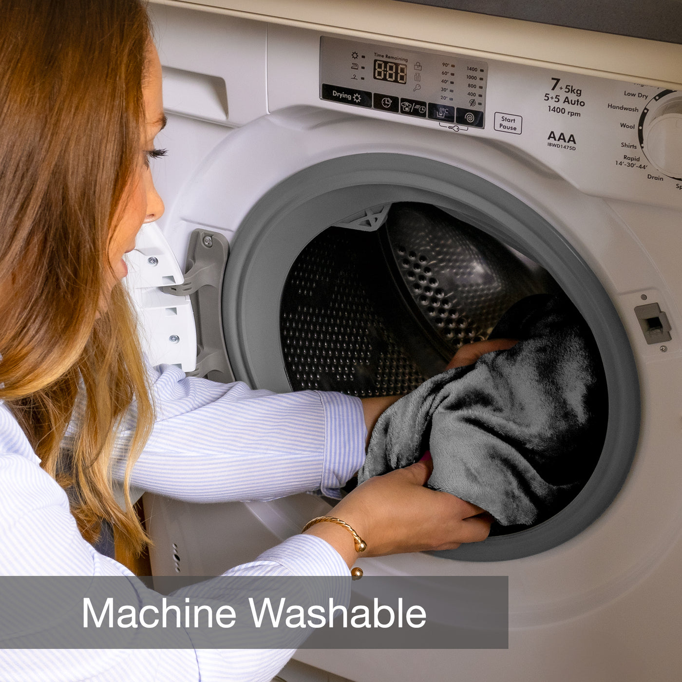 Dreamcatcher Luxurious Electric Heated Throw Grey 160 x 120cm Soft Fle