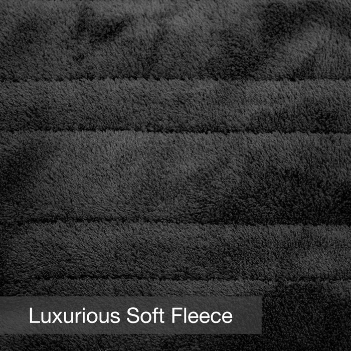 Dreamcatcher Luxurious Electric Heated Throw Black 160 x 120cm Soft Fleece Blanket