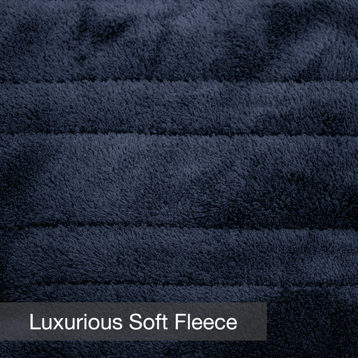 Dreamcatcher Luxurious Electric Heated Throw Navy Blue 160 x 120cm Soft Fleece Blanket