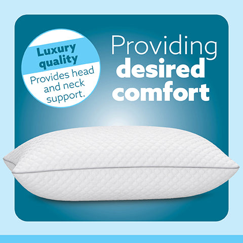 Aamira Luxury Cooling Pillow Memory Foam | Neck & Shoulder Side Sleeper Support