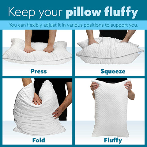 Aamira Luxury Cooling Pillow Memory Foam | Neck & Shoulder Side Sleeper Support