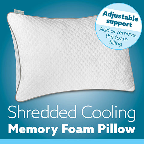 Aamira Luxury Cooling Pillow Memory Foam | Neck & Shoulder Side Sleeper Support