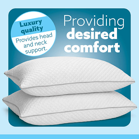Aamira Luxury Pillow Cooling Memory Foam Twin Pack | Neck & Shoulder Side Sleeper Support