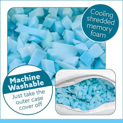 Aamira Luxury Pillow Cooling Memory Foam Twin Pack | Neck & Shoulder Side Sleeper Support