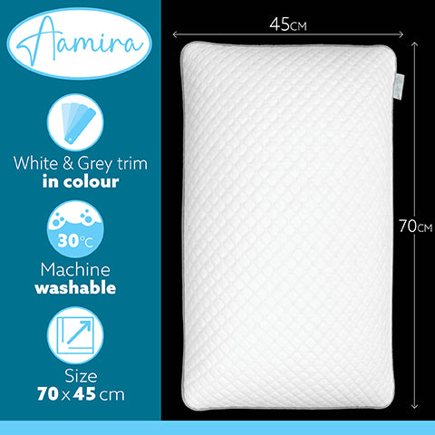 Aamira Luxury Pillow Cooling Memory Foam Twin Pack | Neck & Shoulder Side Sleeper Support
