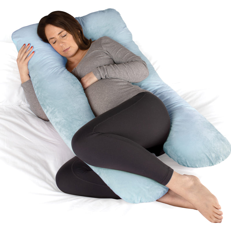 Dreamcatcher Pregnancy Pillow Memory Foam Maternity Cushion U Shaped | Dark Grey, Blue, Cream & Pink