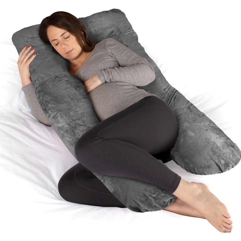 Dreamcatcher Pregnancy Pillow Memory Foam Maternity Cushion U Shaped | Dark Grey, Blue, Cream & Pink