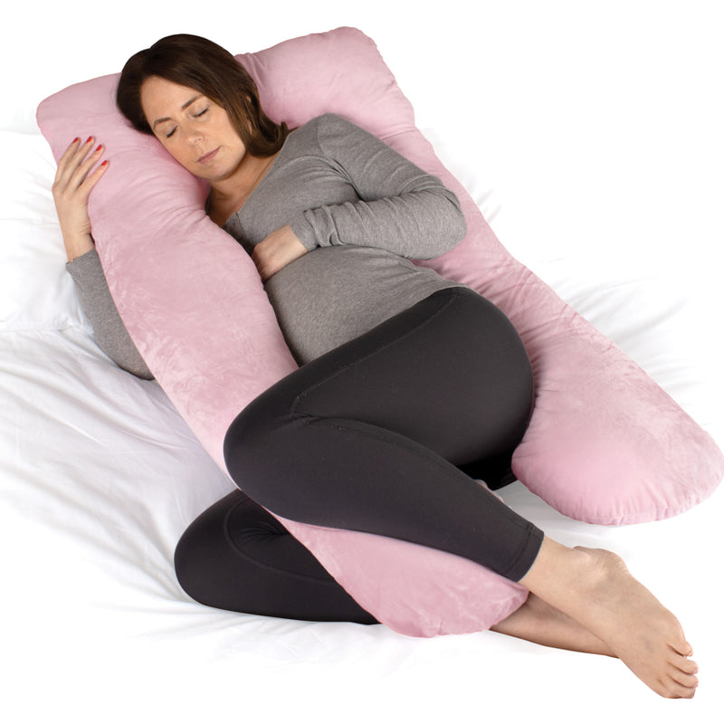 Dreamcatcher Pregnancy Pillow Memory Foam Maternity Cushion U Shaped | Dark Grey, Blue, Cream & Pink