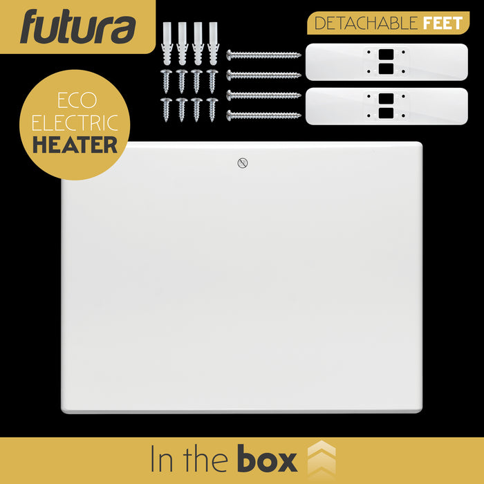 Futura Eco 1000W Electric Panel Heater Bathroom Safe Setback Timer Lot 20