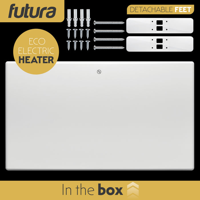 Futura Eco 1500W Electric Panel Heater Bathroom Safe Setback Timer Lot 20