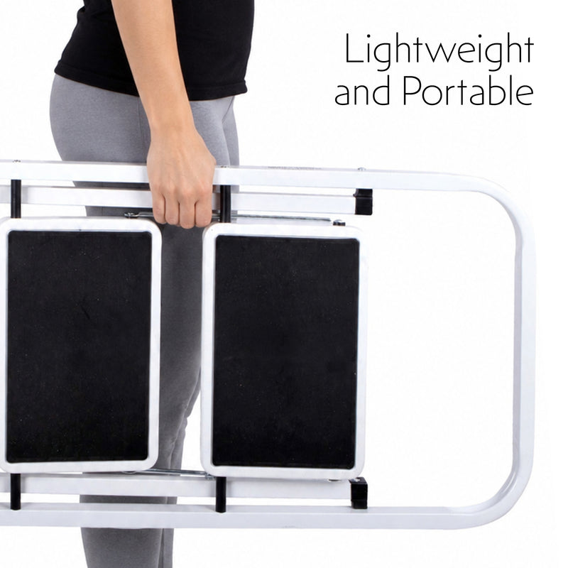 Futura 2 Step Ladder White | Folding Step Stool Heavy Duty 150Kg Capacity