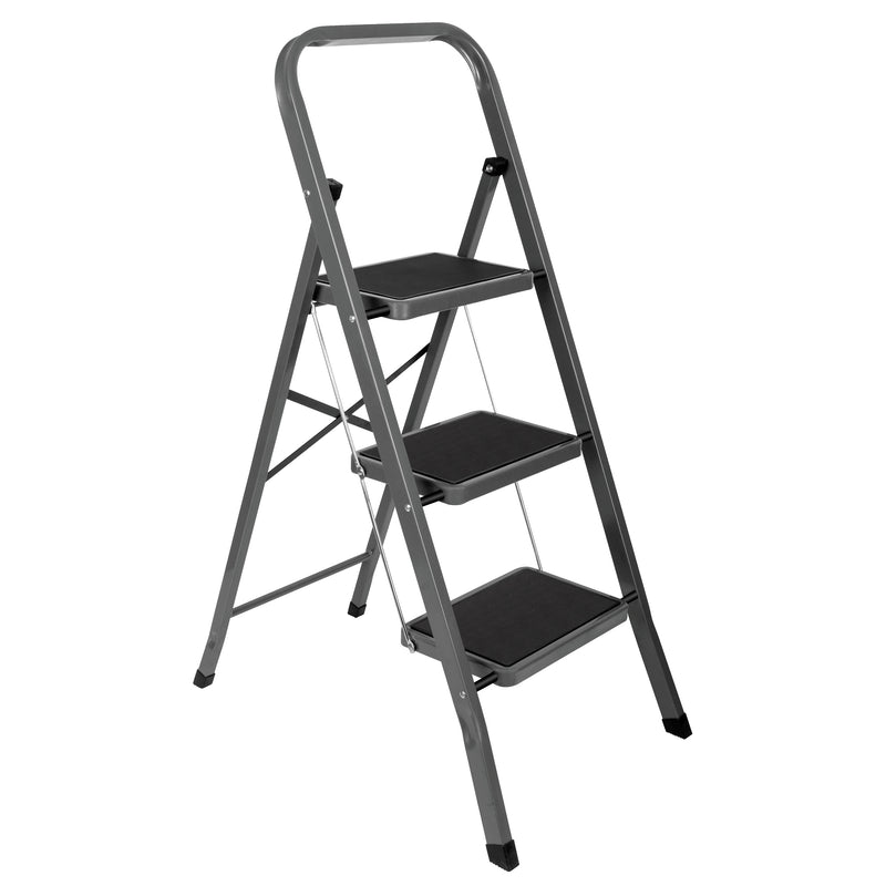 Futura 2, 3 & 4 Step Ladder Folding Step Stool Heavy Duty 150Kg Capacity | Grey, Black & White