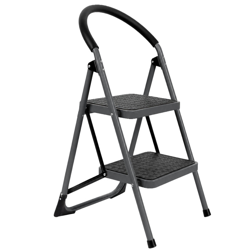 Futura Step Ladder Premium Folding Step Tool Heavy Duty Steel - 2 and 3 Step