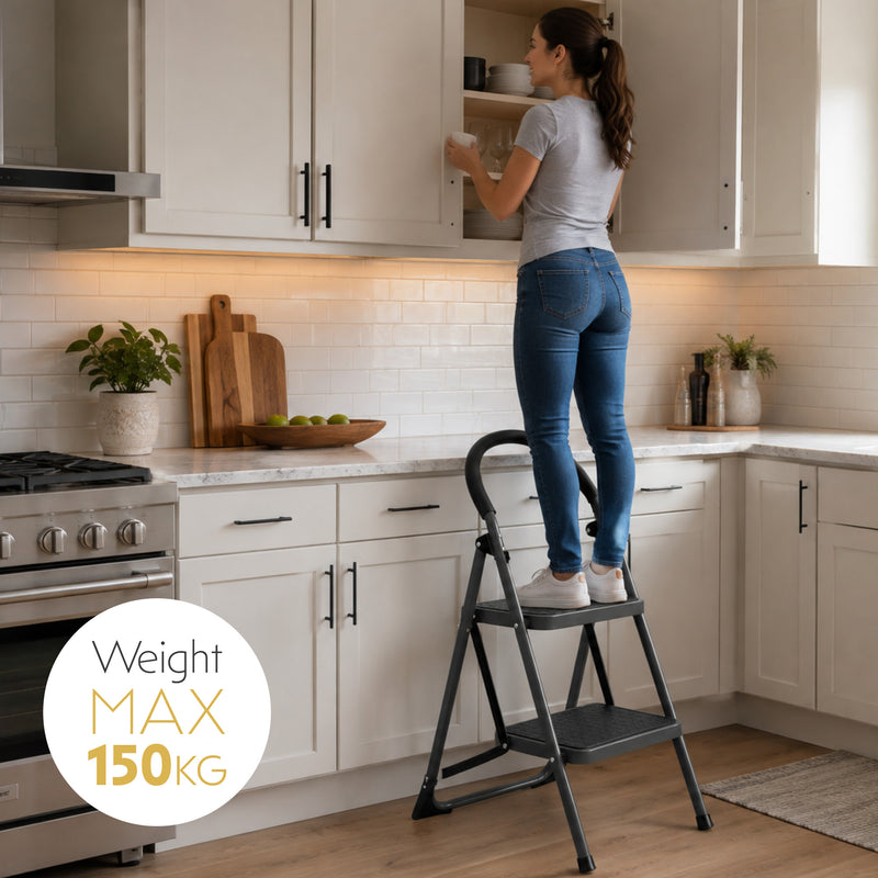 Futura Premium Folding Step Ladder | 2 & 3 Step Stool