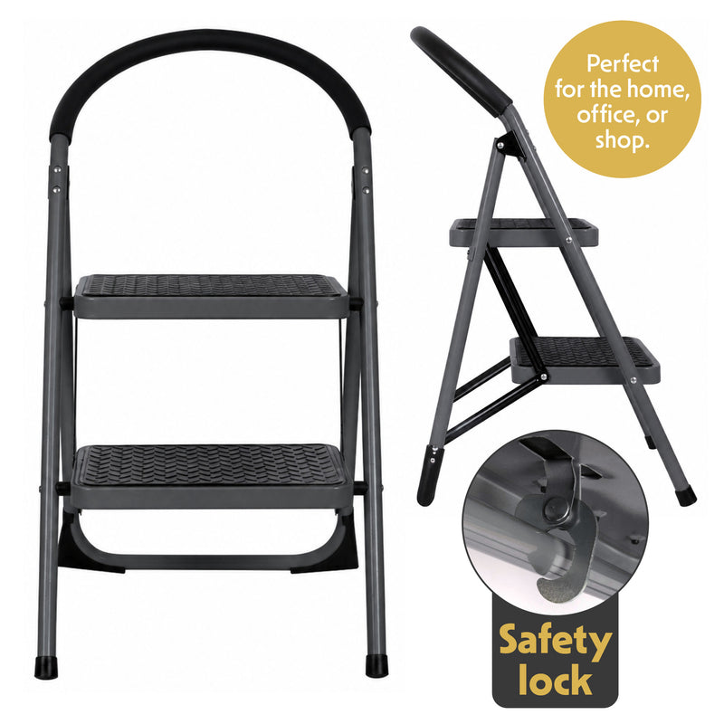 Futura Premium Folding Step Ladder | 2 & 3 Step Stool