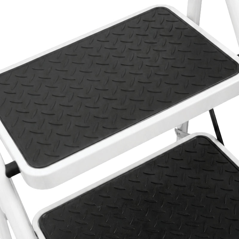 Futura Step Ladder Premium Folding Step Tool Heavy Duty Steel - 2 and 3 Step