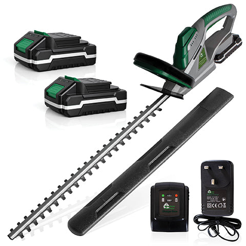 Gracious Gardens Cordless Hedge Trimmer | 18V Battery Hedge Cutter (2 Batteries)