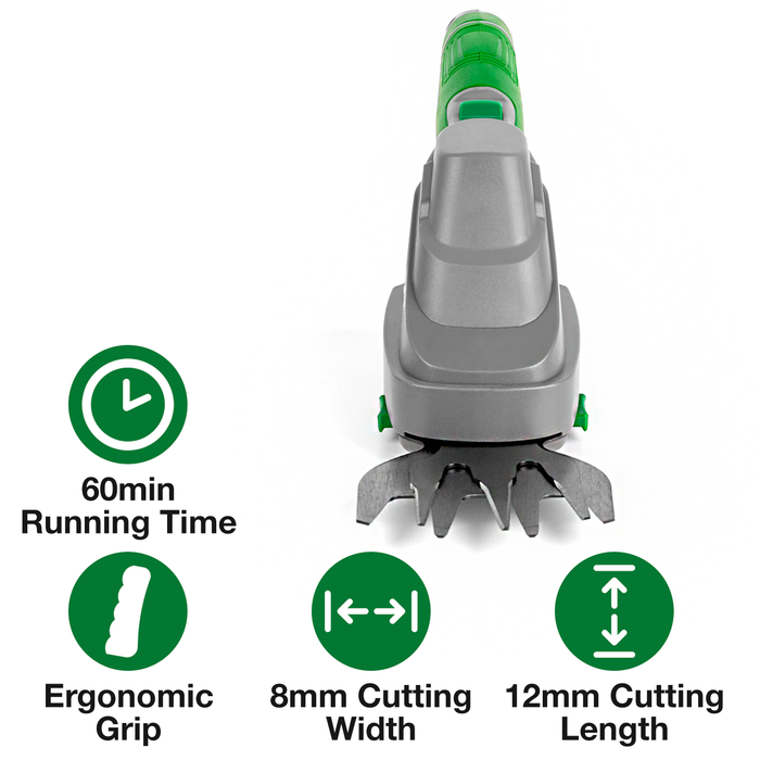 Gracious Gardens Cordless Hedge Trimmer 2 IN 1 Handheld 3.6V Lithium-Ion Rechargeable Hedge Cutter
