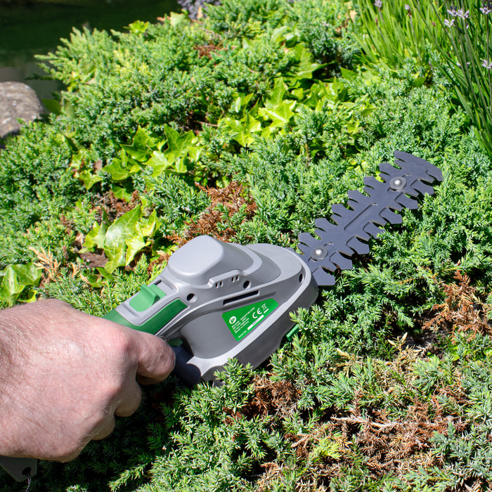 Gracious Gardens Cordless Hedge Trimmer 2 IN 1 Handheld 3.6V Lithium-Ion Rechargeable Hedge Cutter