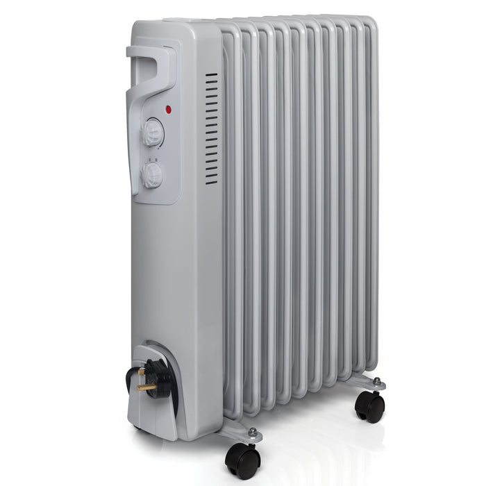 Futura Oil Filled Radiator Electric Heater 11 Fin - Grey 2500W