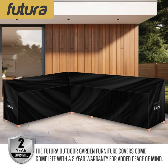 Futura Garden Furniture Cover Weatherproof 222 x 286 x 87 x 80cm V Shaped Heavy Duty Rip Resistant Oxford Fabric