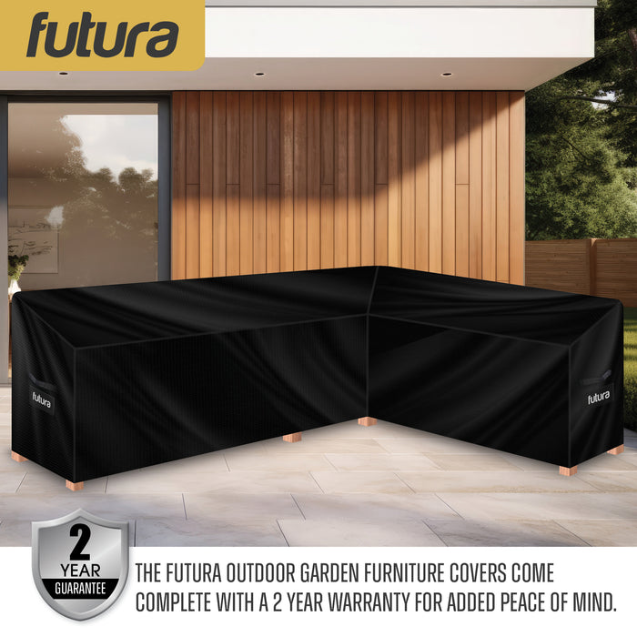 Futura Garden Furniture Cover Weatherproof 260 x 210 x 87 x 80cm V Shaped Heavy Duty Rip Resistant Oxford Fabric