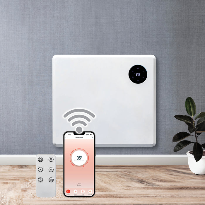 Purus Eco 600W WIFI Electric Radiator Panel Room Heater Wall Mounted