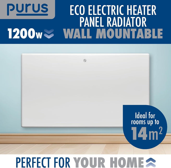 Purus Eco 1200W Panel Setback Timer & Advanced Thermostat Control