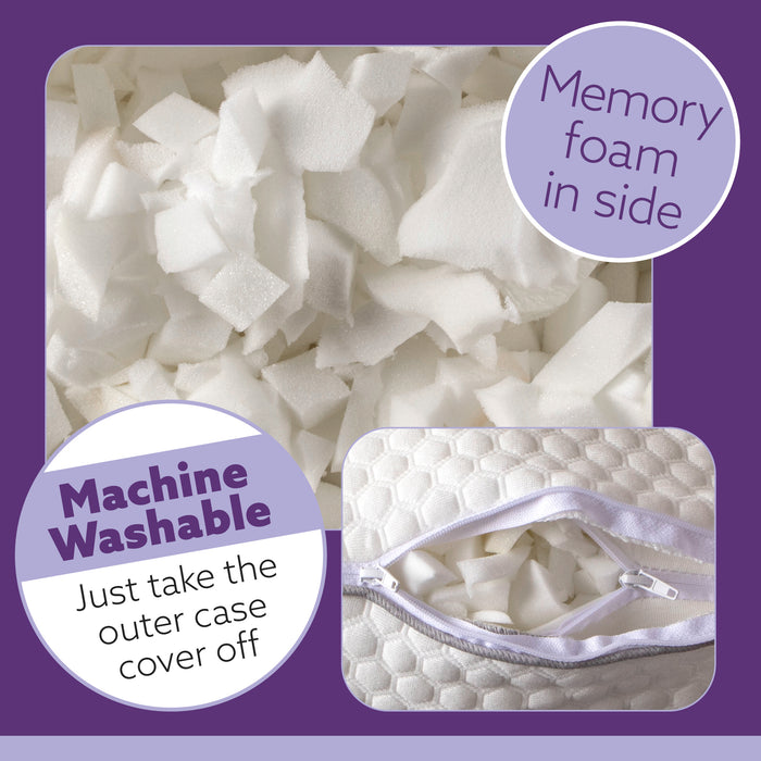 Aamira Aamira Body Pillow | Adjustable Memory Foam Pregnancy Side Sleeper