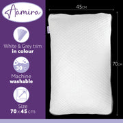 Aamira Aamira Memory Foam Luxury Pillow Twin Pack | Neck & Shoulder Side Sleeper Support