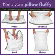 Aamira Aamira Memory Foam Luxury Pillow Twin Pack | Neck & Shoulder Side Sleeper Support