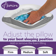 Aamira Aamira Memory Foam Luxury Pillow Twin Pack | Neck & Shoulder Side Sleeper Support