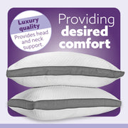 Aamira Aamira Memory Foam Luxury Pillow Twin Pack | Neck & Shoulder Side Sleeper Support