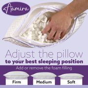 Aamira Aamira Memory Foam Premium Pillow Twin Pack | Neck & Shoulder Side Sleeper Support