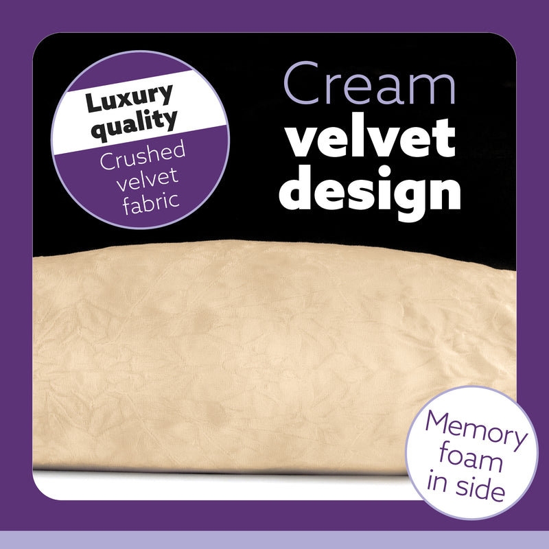 Aamira Aamira Pregnancy Pillow | Cream Memory Foam Maternity Cushion C Shaped