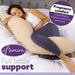 Aamira Aamira Pregnancy Pillow | Cream Memory Foam Maternity Cushion L Shaped