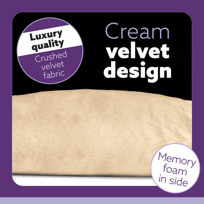Aamira Aamira Pregnancy Pillow | Cream Memory Foam Maternity Cushion L Shaped