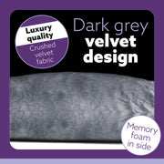 Aamira Aamira Pregnancy Pillow | Dark Grey Memory Foam Maternity Cushion C Shaped