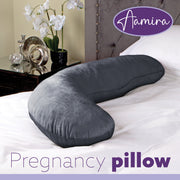 Aamira Aamira Pregnancy Pillow | Grey Memory Foam Maternity Cushion L Shaped