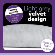 Aamira Aamira Pregnancy Pillow | Light Grey Memory Foam Maternity Cushion C Shaped