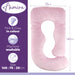 Aamira Aamira Pregnancy Pillow | Pink Memory Foam Maternity Cushion J Shaped
