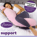 Aamira Aamira Pregnancy Pillow | Pink Memory Foam Maternity Cushion L Shaped