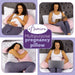 Aamira Aamira Pregnancy Pillow | Pink Memory Foam Maternity Cushion L Shaped