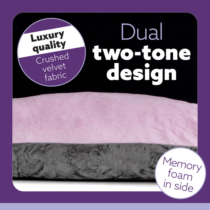 Aamira Aamira Pregnancy Pillow | Pink Memory Foam Maternity Cushion L Shaped